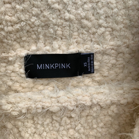 MINKPINK Teacup Off The Shoulder Sweater Cream XS - Picture 6 of 8